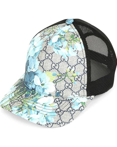 gucci blue flower hat